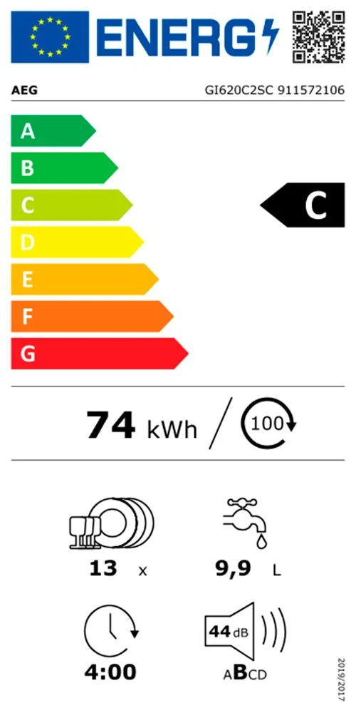 EU-Energielabel – Energieeffizienzklasse C