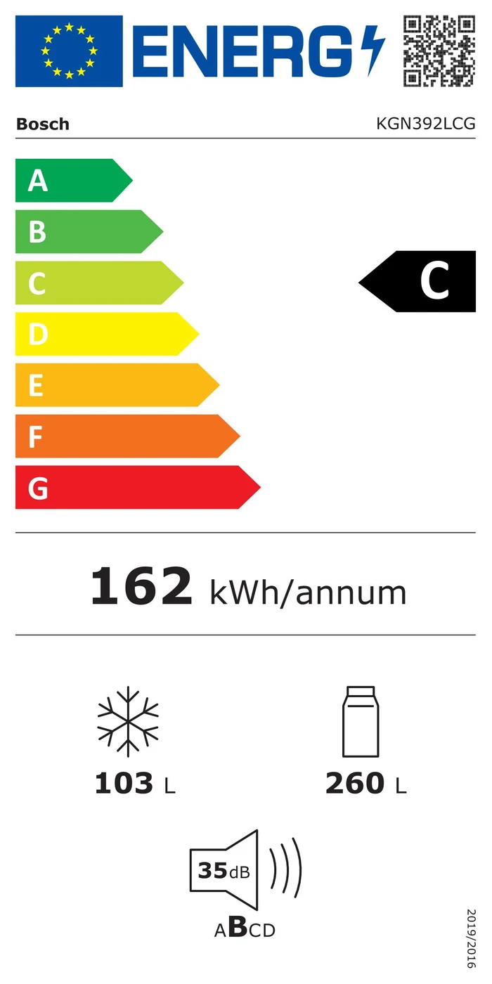 EU-Energielabel – Energieeffizienzklasse C