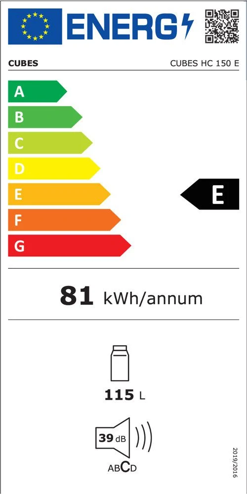 EU-Energielabel – Energieeffizienzklasse E