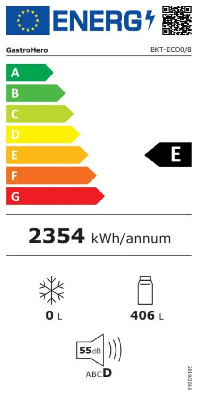 EU-Energielabel – Energieeffizienzklasse E