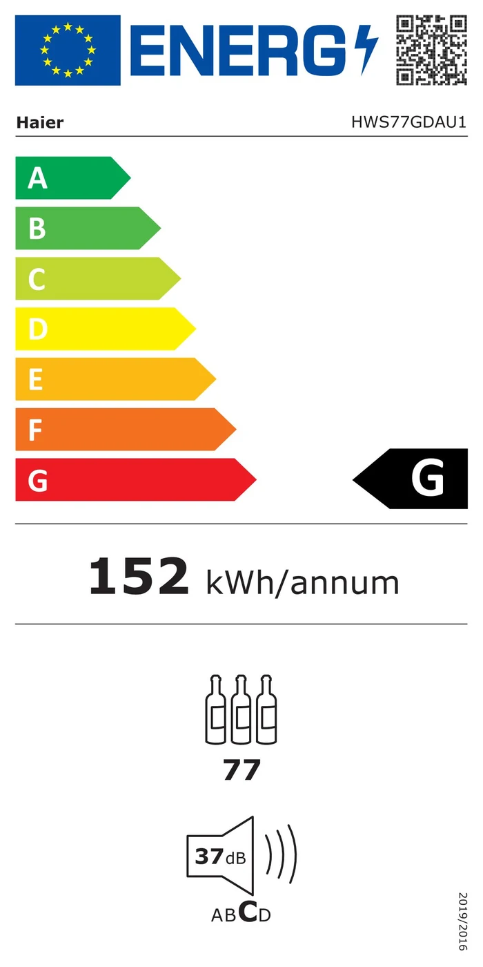 EU-Energielabel – Energieeffizienzklasse G