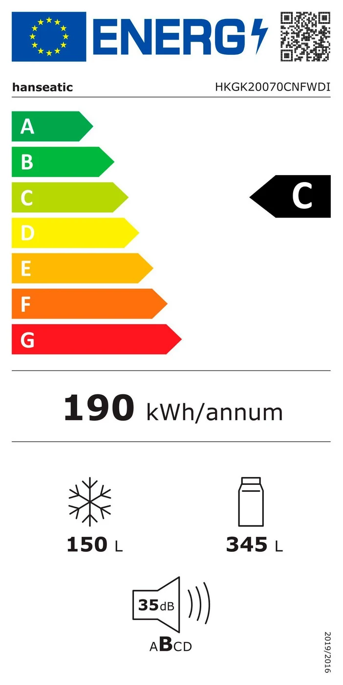 EU-Energielabel – Energieeffizienzklasse C
