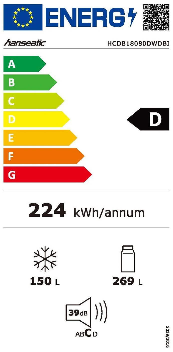 EU-Energielabel – Energieeffizienzklasse D