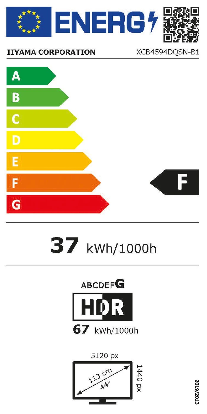 EU-Energielabel – Energieeffizienzklasse F