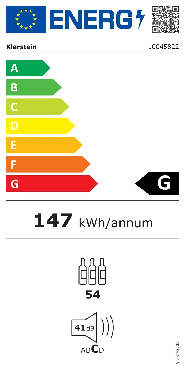 EU-Energielabel – Energieeffizienzklasse G