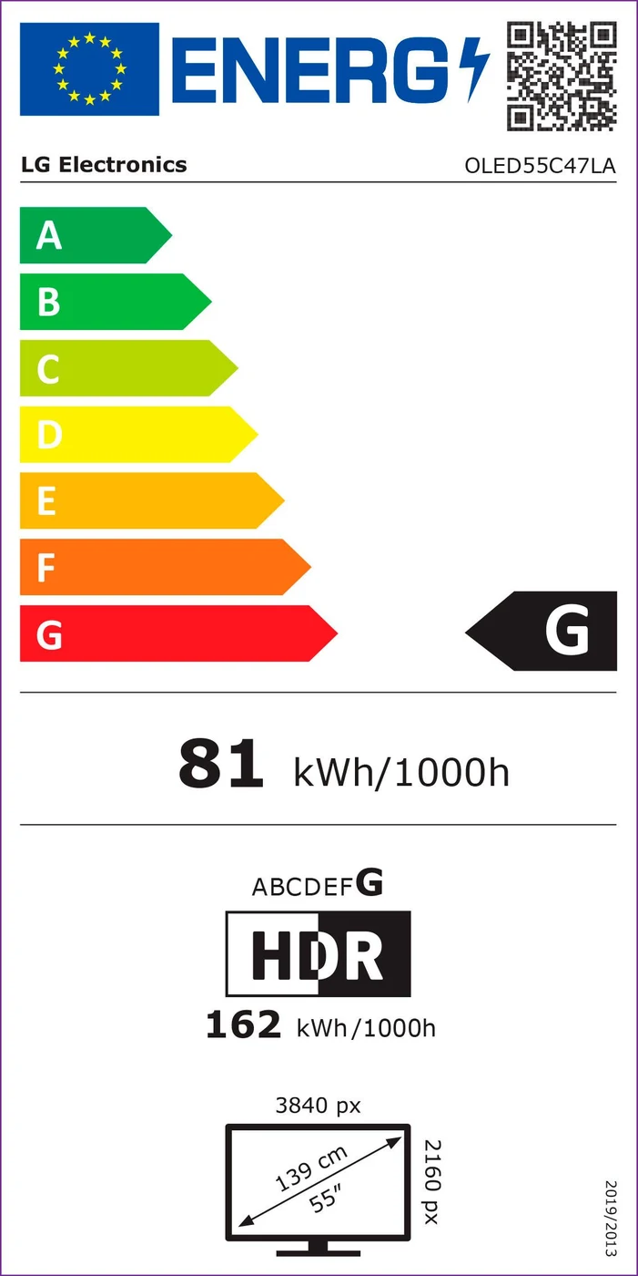 EU-Energielabel – Energieeffizienzklasse G