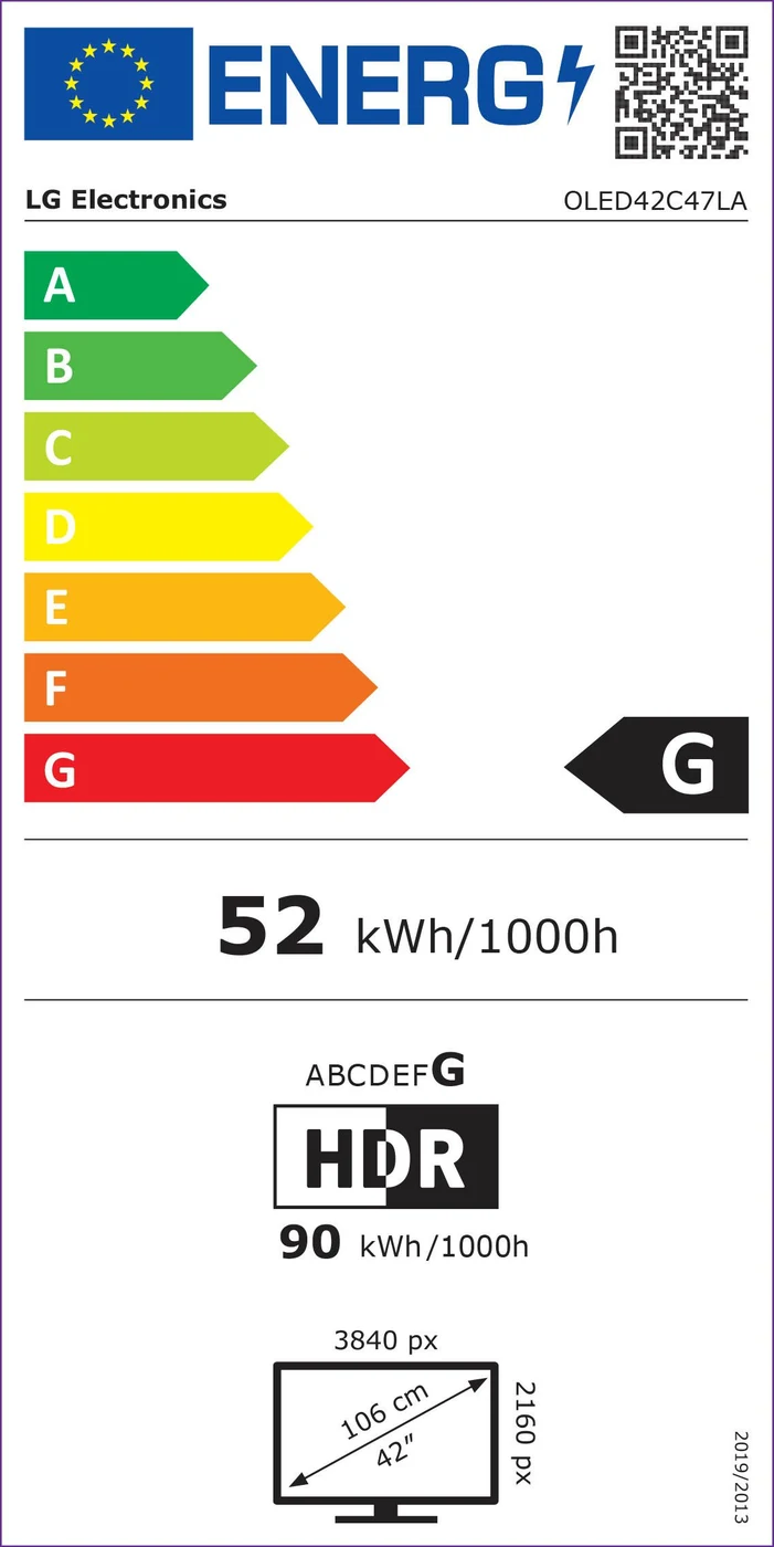 EU-Energielabel – Energieeffizienzklasse G