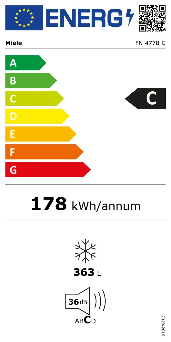 EU-Energielabel – Energieeffizienzklasse C