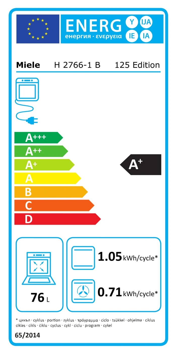 EU-Energielabel – Energieeffizienzklasse A+