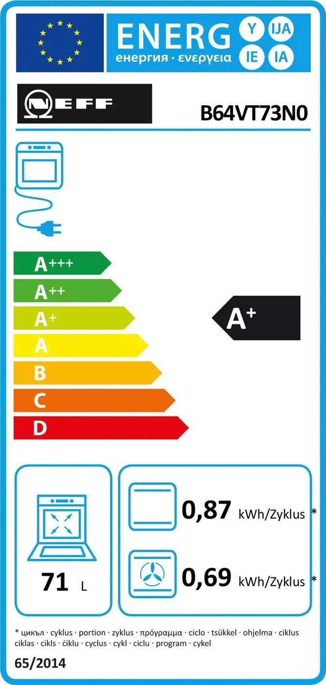 EU-Energielabel – Energieeffizienzklasse A+