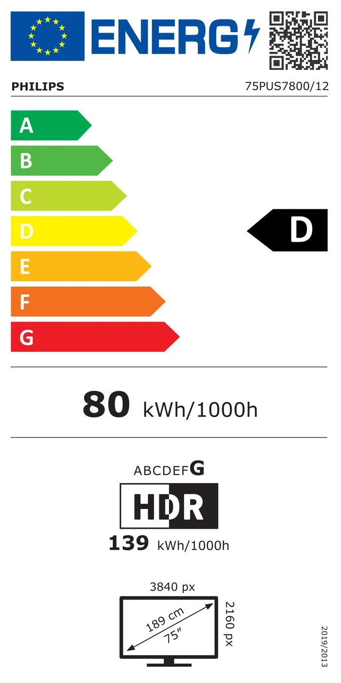 EU-Energielabel – Energieeffizienzklasse D