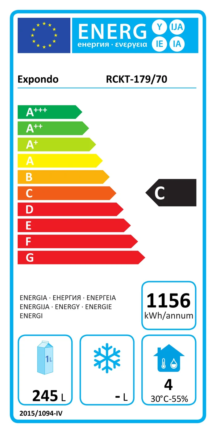 EU-Energielabel – Energieeffizienzklasse C