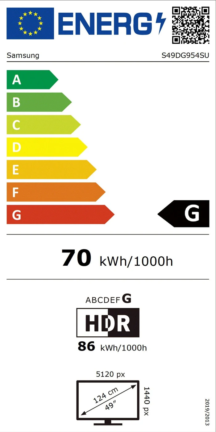 EU-Energielabel – Energieeffizienzklasse G