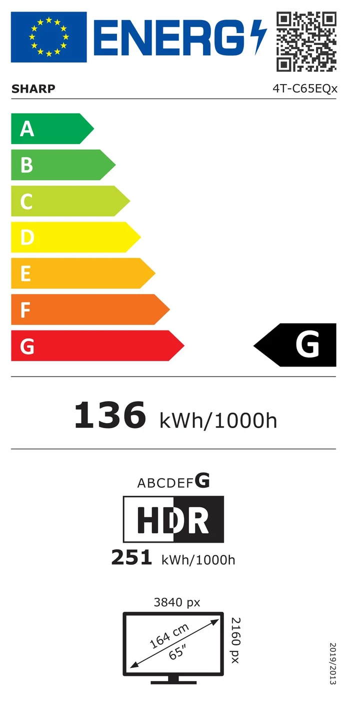EU-Energielabel – Energieeffizienzklasse G