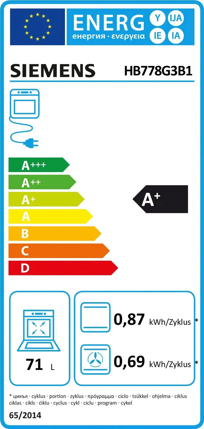 EU-Energielabel – Energieeffizienzklasse A+
