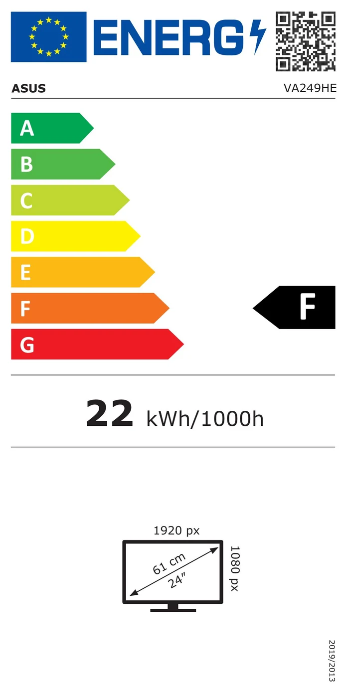 EU-Energielabel – Energieeffizienzklasse F
