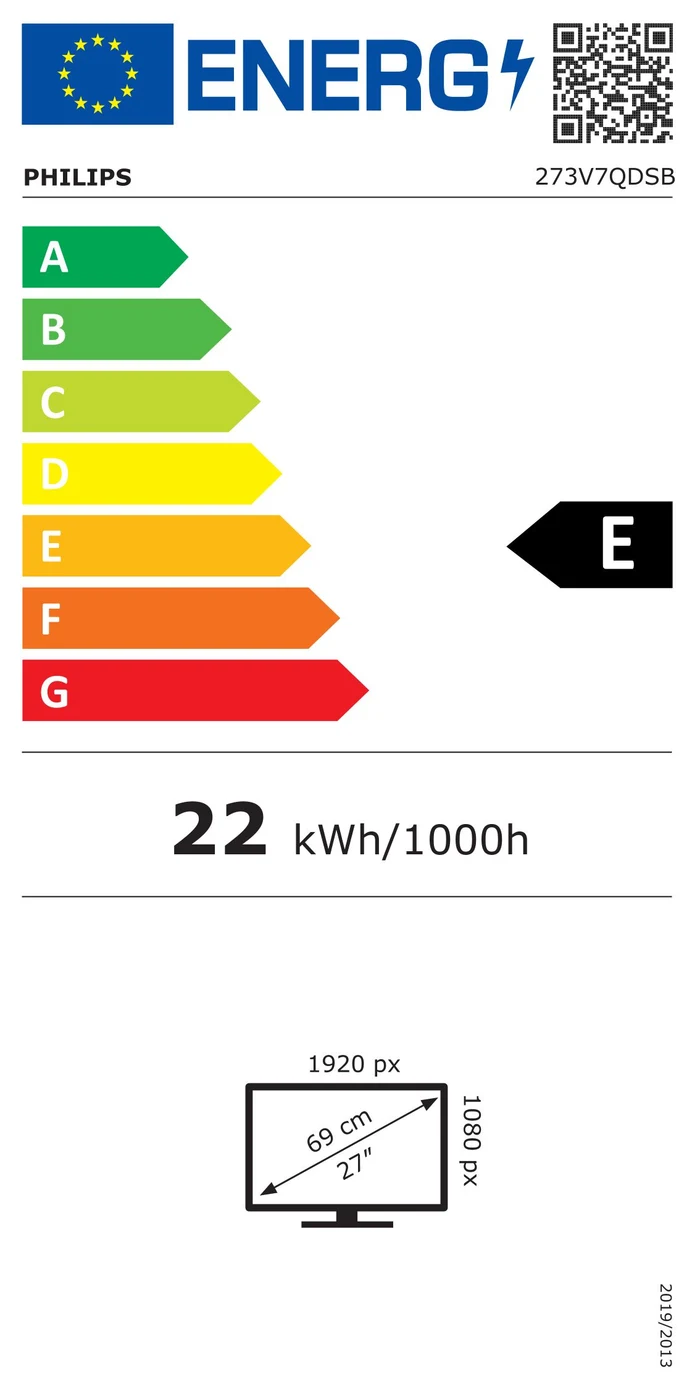 EU-Energielabel – Energieeffizienzklasse E
