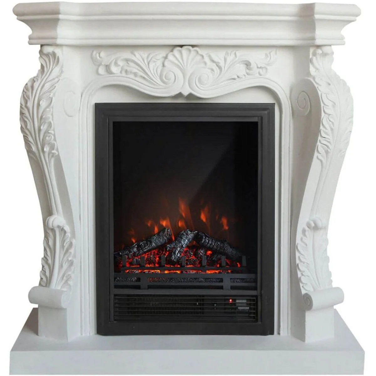 abc HOME Elektrokamin Barockstil, Heizfunktion, Fernbedienung, dimmbare Flammen 2