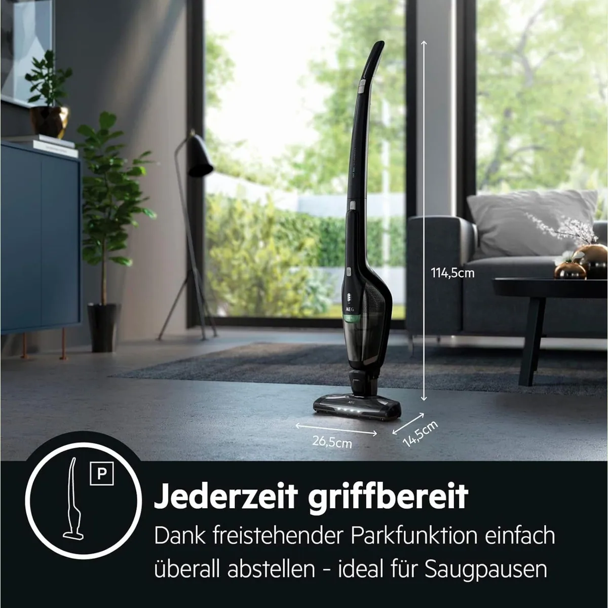 AEG CX7-2-45MÖ Akku-Hand- und Stielstaubsauger, 2in1-Funktion, 180°-EasySteer 2