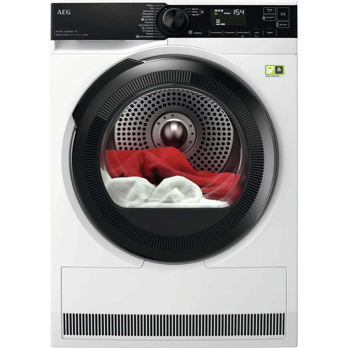 AEG Wärmepumpentrockner 9000 AbsoluteCare Plus TR9W75780, 3D-Scan-Technologie, schonende Trocknung