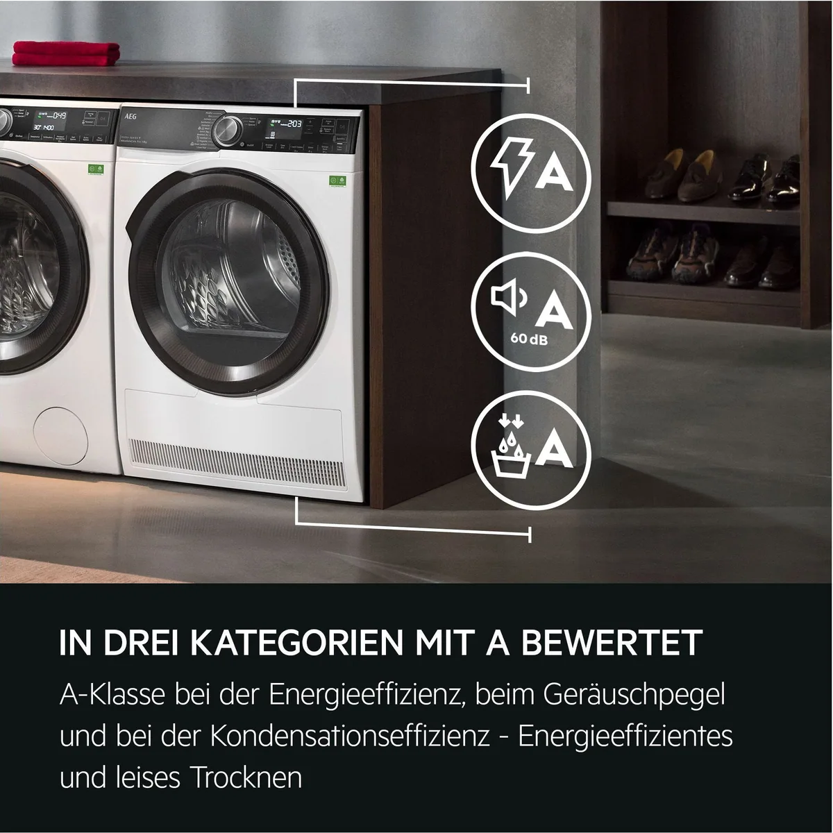 AEG Wärmepumpentrockner 9000 AbsoluteCare Plus, leise, effizient, raumschonend 3