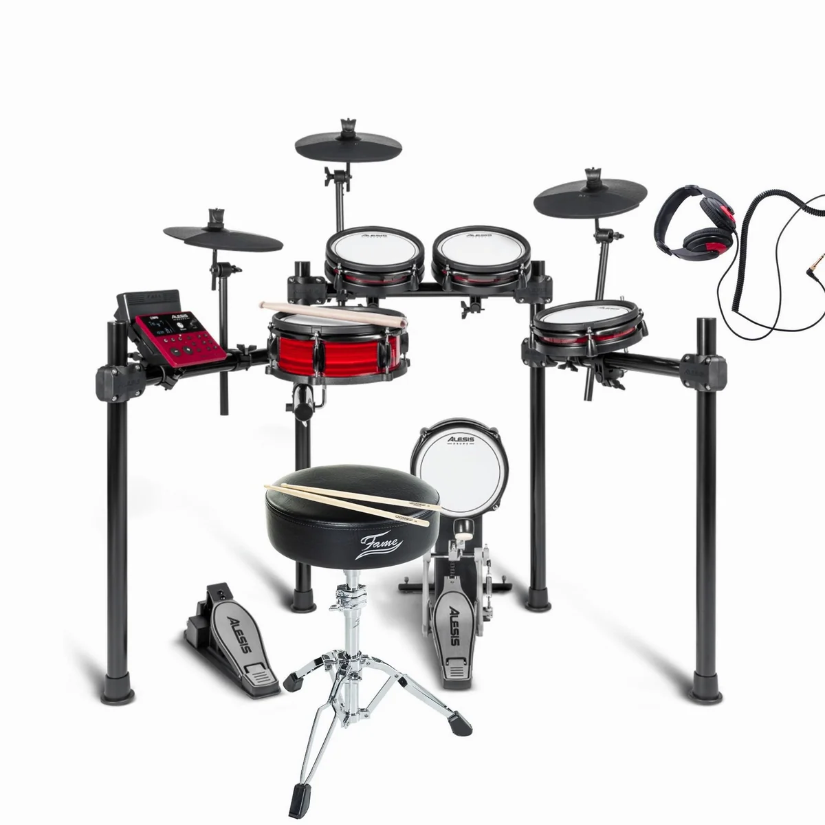 ALESIS Nitro Pro E-Drum Set, 551 Sounds, 36 Drumkits, Bluetooth-fähig