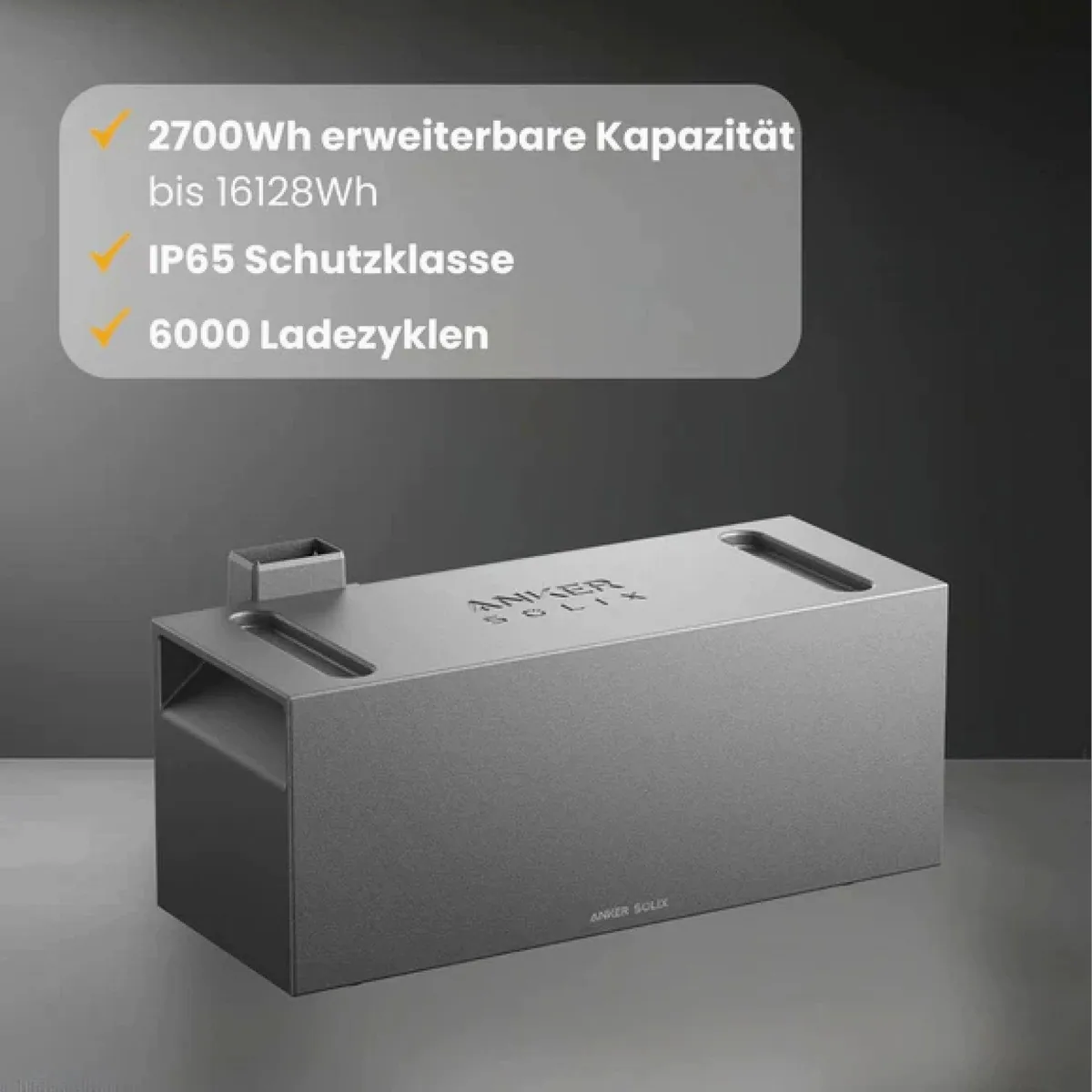 Anker SOLIX BP2700 Erweiterungsbatterie, 2688 Wh Kapazität, IP65 Schutz 5