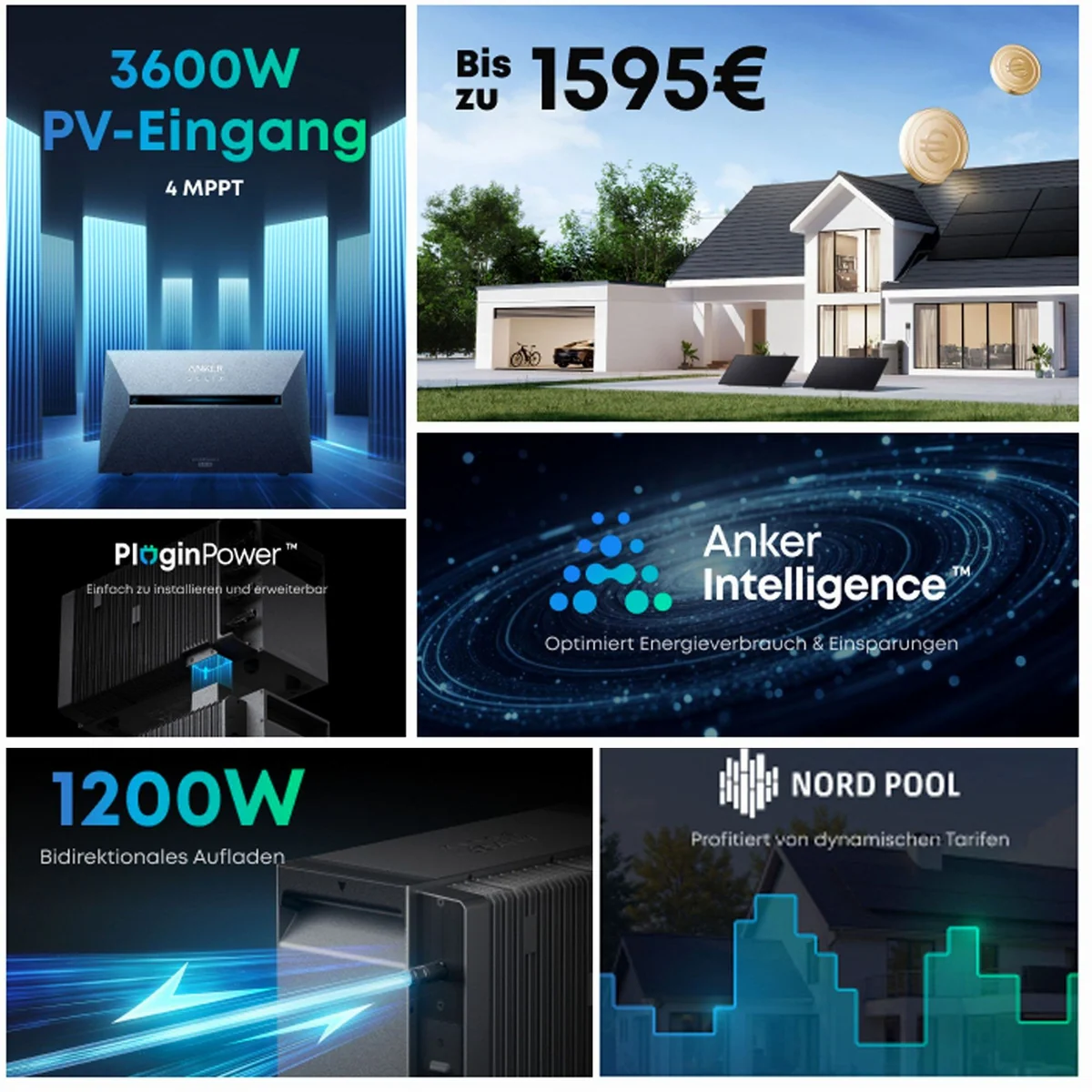 Anker SOLIX Solarbank 3 E2700 Pro, 2.688 kWh Kapazität, KI-optimierte Überwachung, Notstromversorgung 2