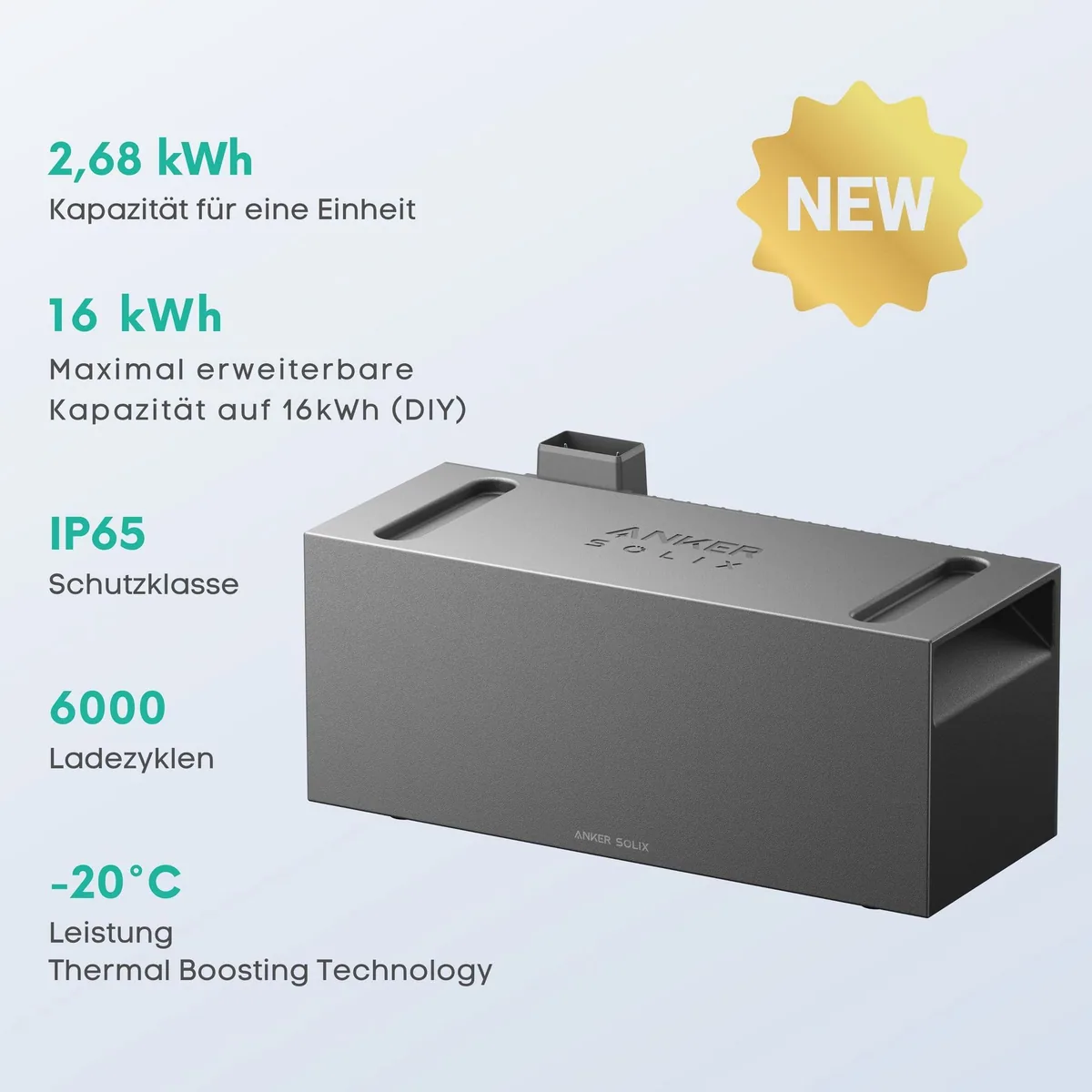 Anker SOLIX BP2700 Erweiterungsakku, anpassbare Kapazität, Allwetter-Schutz 2