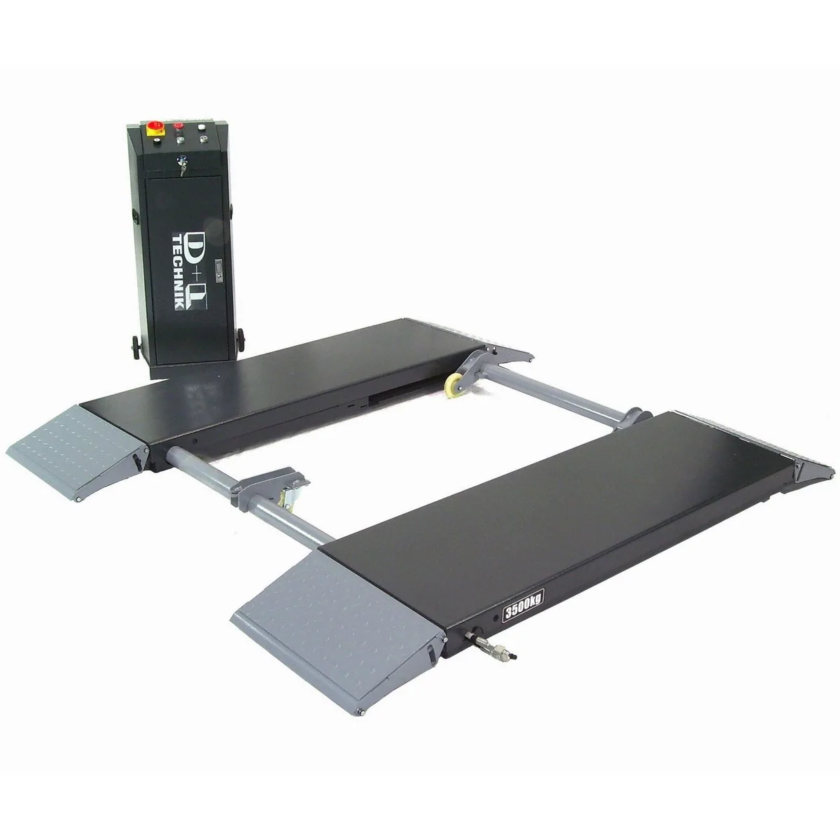 Apex Mobile Scherenhebebühne 3500 kg, elektrische Entriegelung, integrierter Radsatz 4