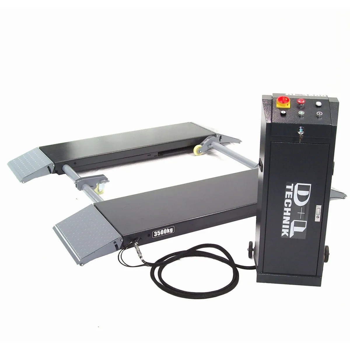 Apex Mobile Scherenhebebühne 3500 kg, elektrische Entriegelung, integrierter Radsatz 5