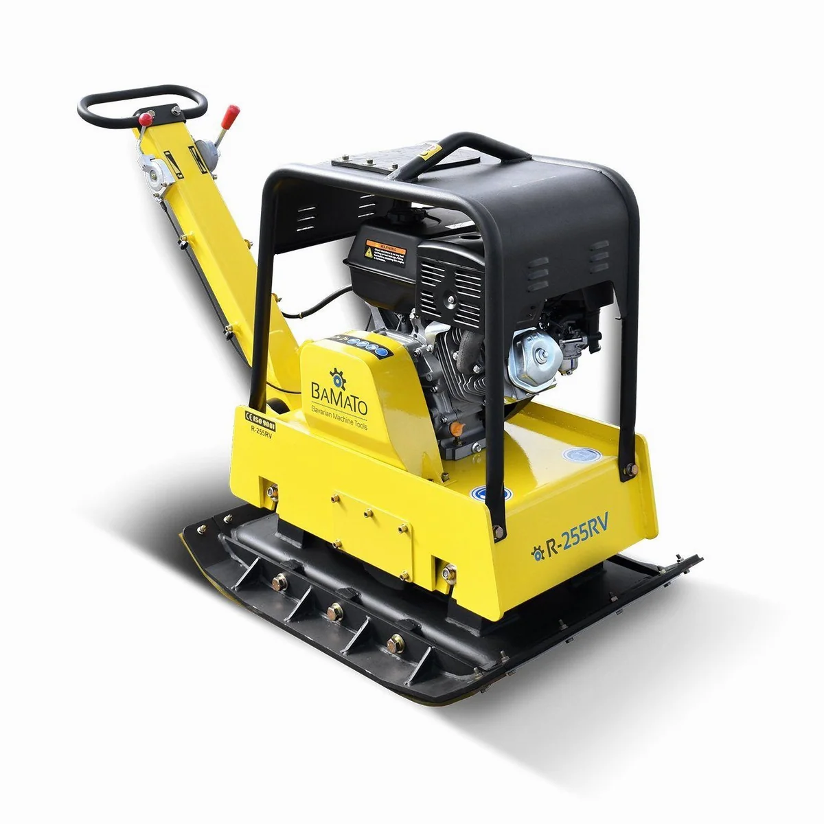 BAMATO Rüttelplatte R-255RV, 3750 vpm, 3-tlg., inklusive Gummimatte und Fahrwerk