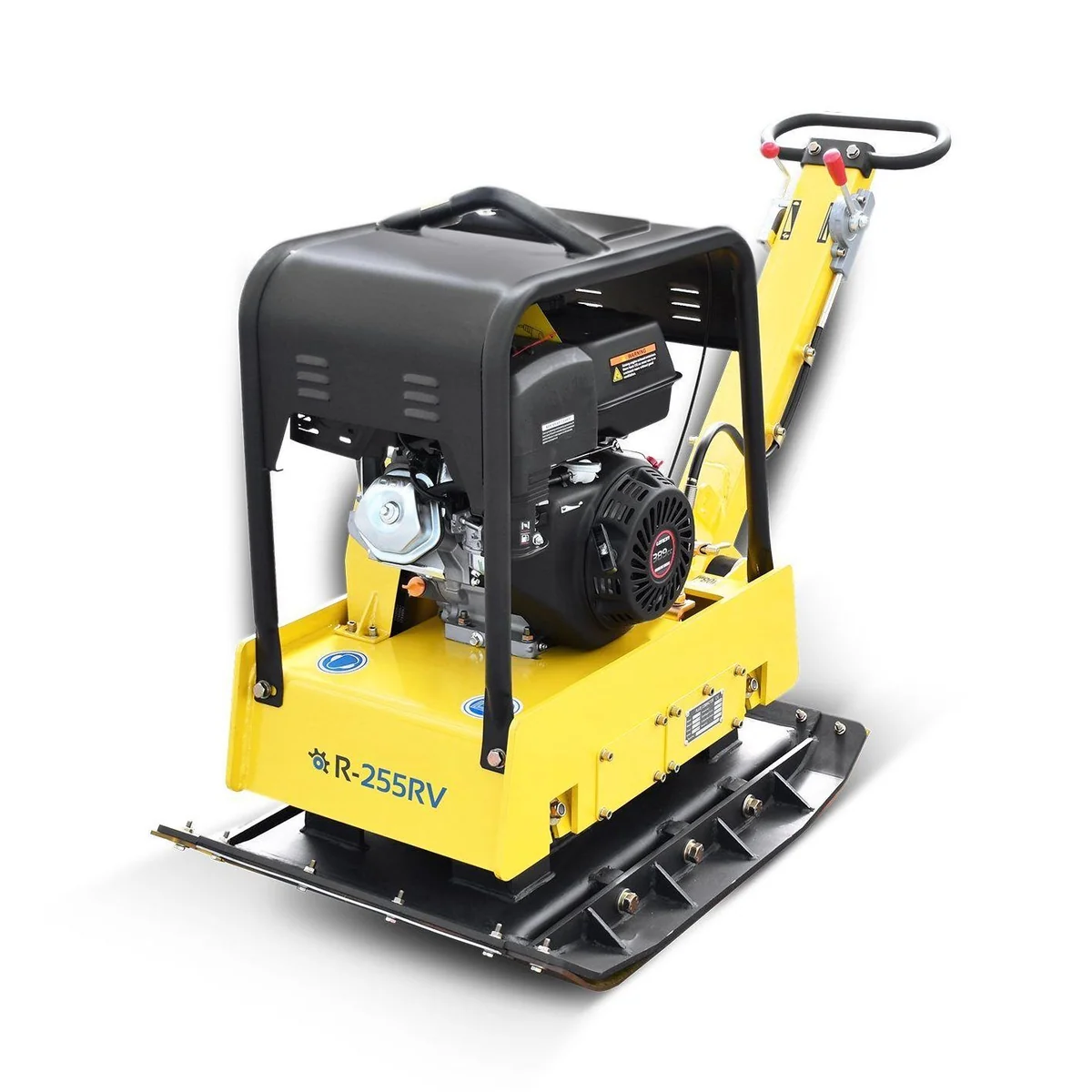 BAMATO Rüttelplatte R-255RV, 3750 vpm, 3-tlg., inklusive Gummimatte und Fahrwerk 3