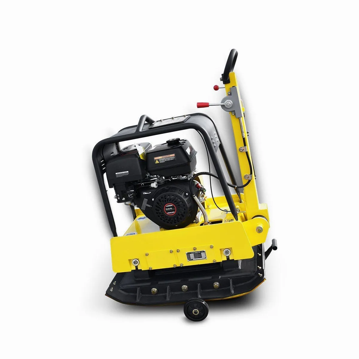 BAMATO Rüttelplatte R-255RV, 3750 vpm, 3-tlg., inklusive Gummimatte und Fahrwerk 4