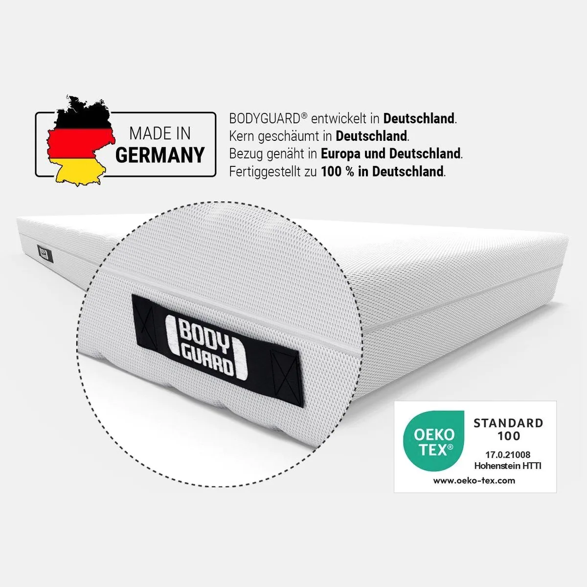 BODYGUARD Anti-Kartell-Matratze, 18,5 cm hoch, atmungsaktiver Funktionsbezug 2