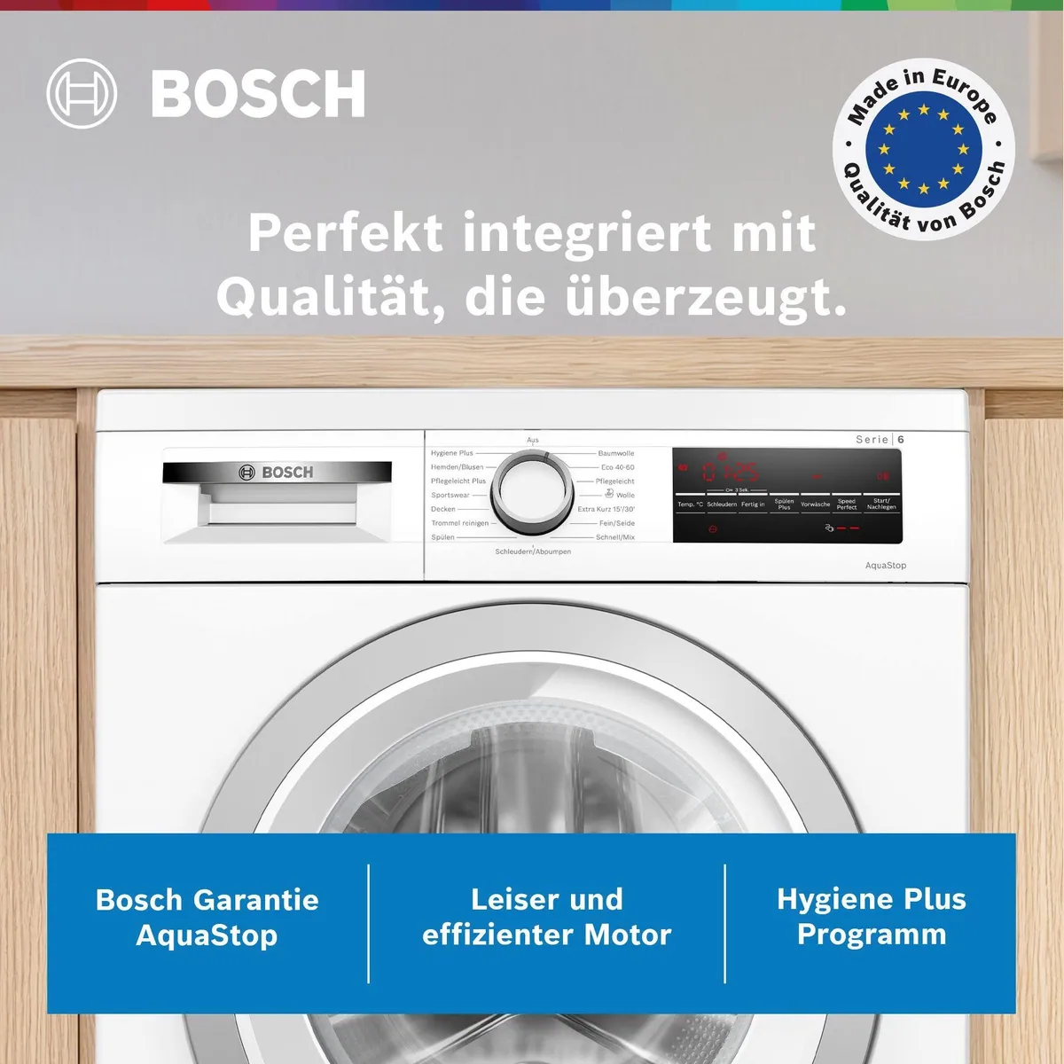 BOSCH WUU28T70 Waschmaschine, unterbaufähig, Invertermotor, ActiveWaterPlus 2