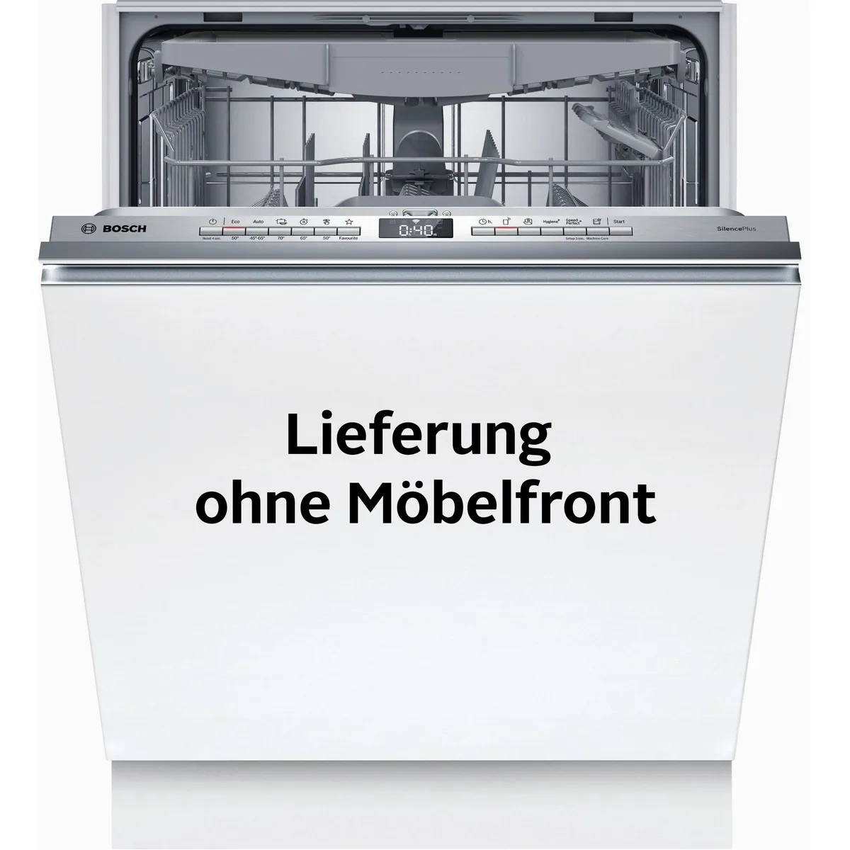 BOSCH vollintegrierbarer Geschirrspüler Serie 4, automatische Türöffnung, flexible Körbe, 14 Maßgedecke