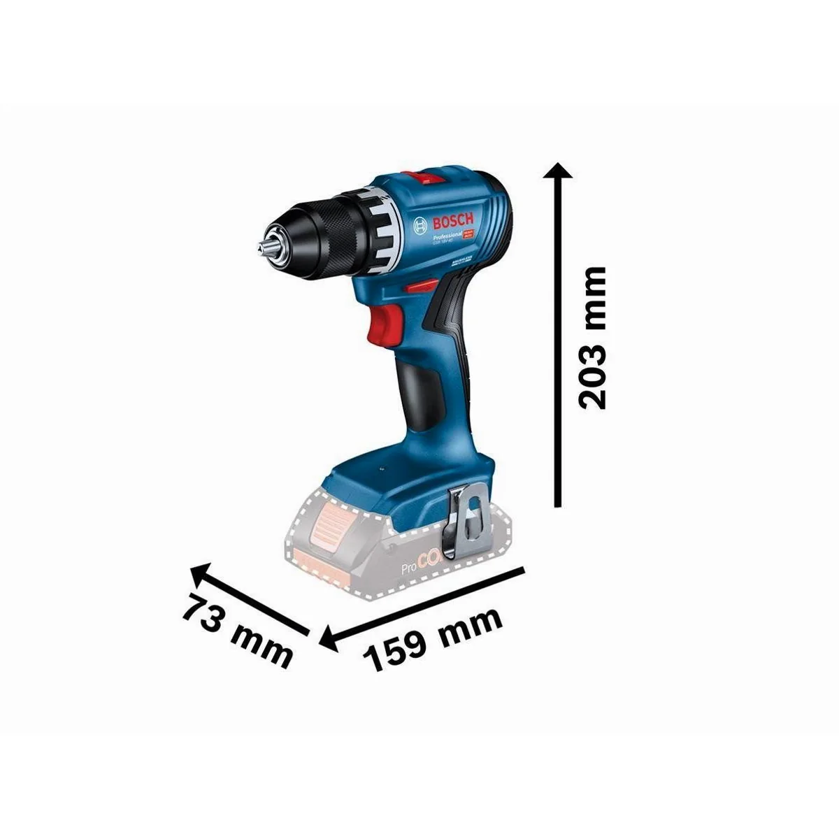 Bosch Professional Akku-Bohrhammer GBH 18 V-22 + GSR 18 V-45, kompakt, ergonomisch, leistungsstark 3