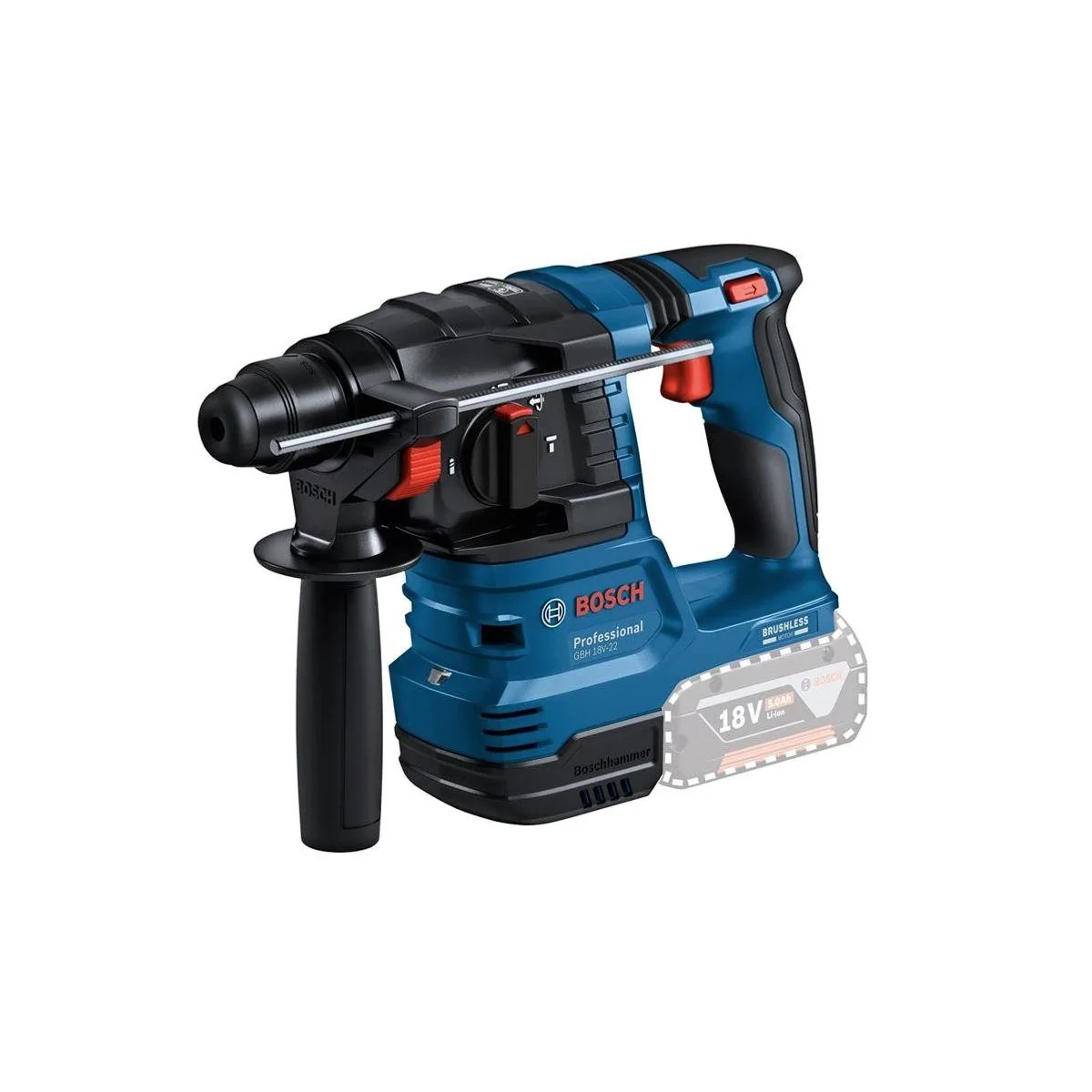 Bosch Professional Akku-Bohrhammer GBH 18 V-22 + GSR 18 V-45, kompakt, ergonomisch, leistungsstark 5