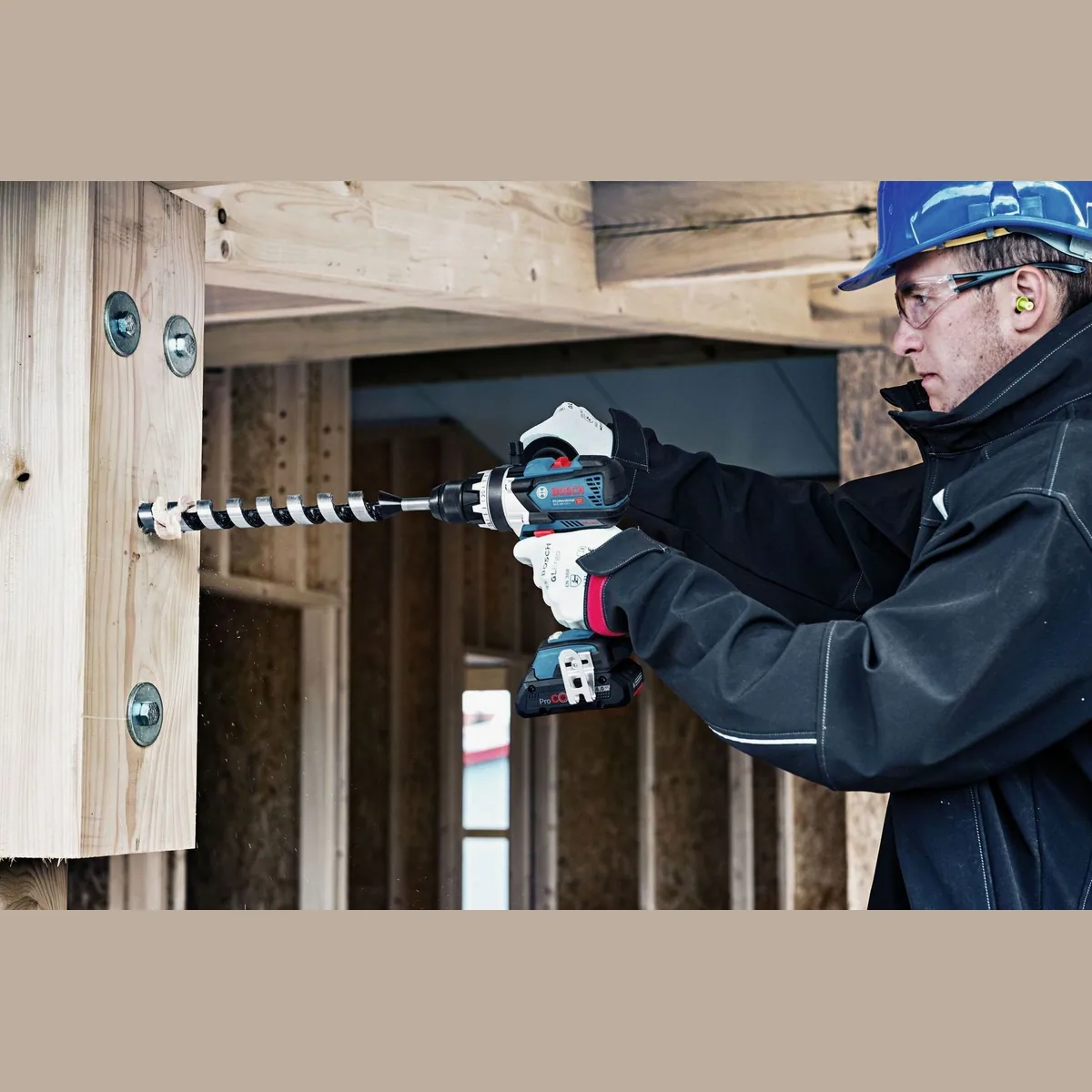 Bosch Professional GSB 18V-110 C, kraftvoller Akku-Schlagbohrschrauber, 2x ProCORE Akkus 2