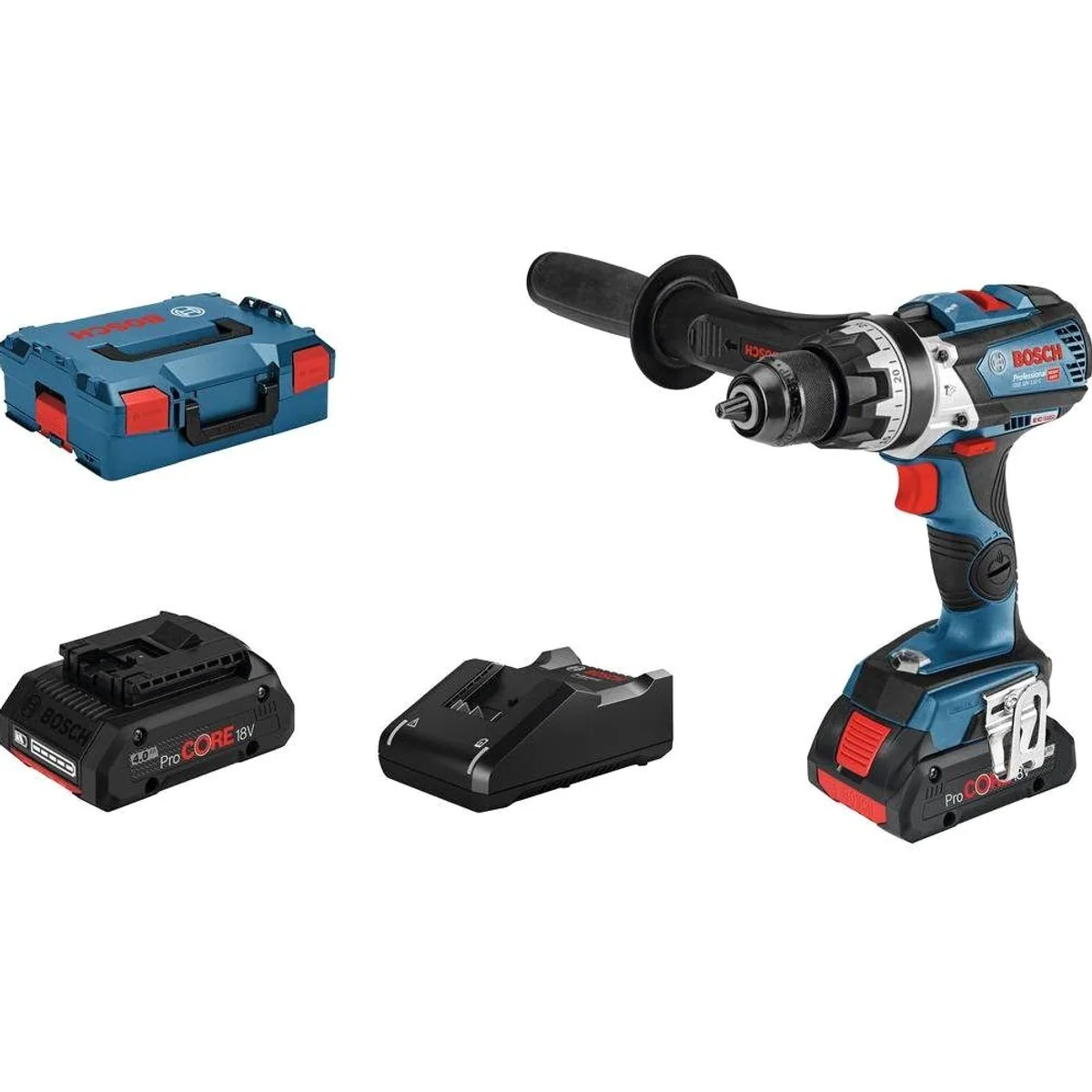 Bosch Professional GSB 18V-110 C, kraftvoller Akku-Schlagbohrschrauber, 2x ProCORE Akkus 4