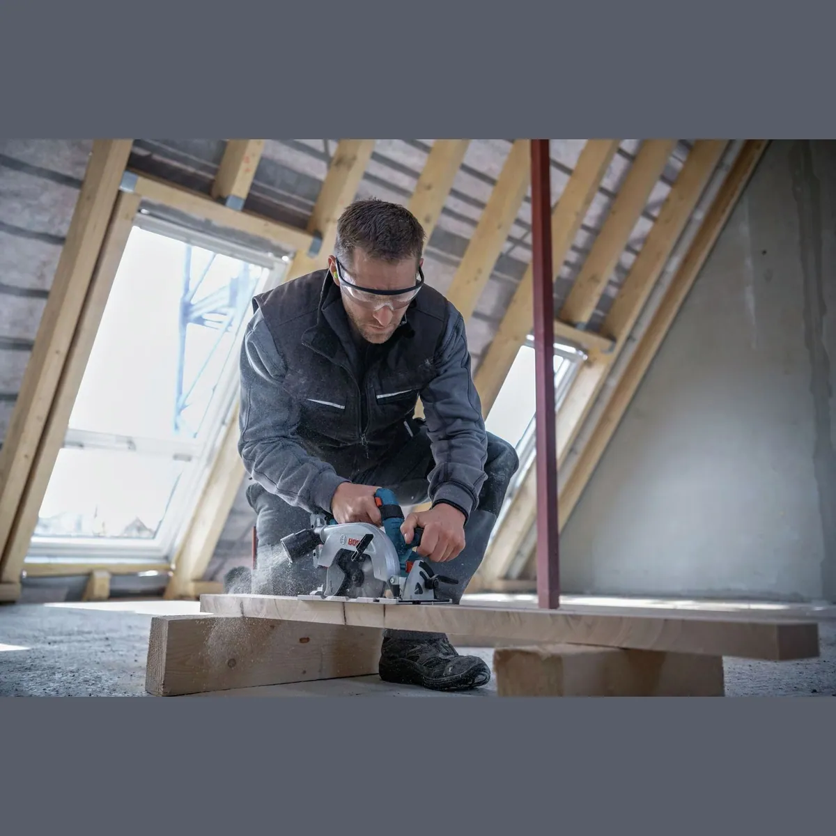 BOSCH GKS 18V-57-2 L Akku-Handkreissäge, präzise Schnitte, kabellos, leicht 4