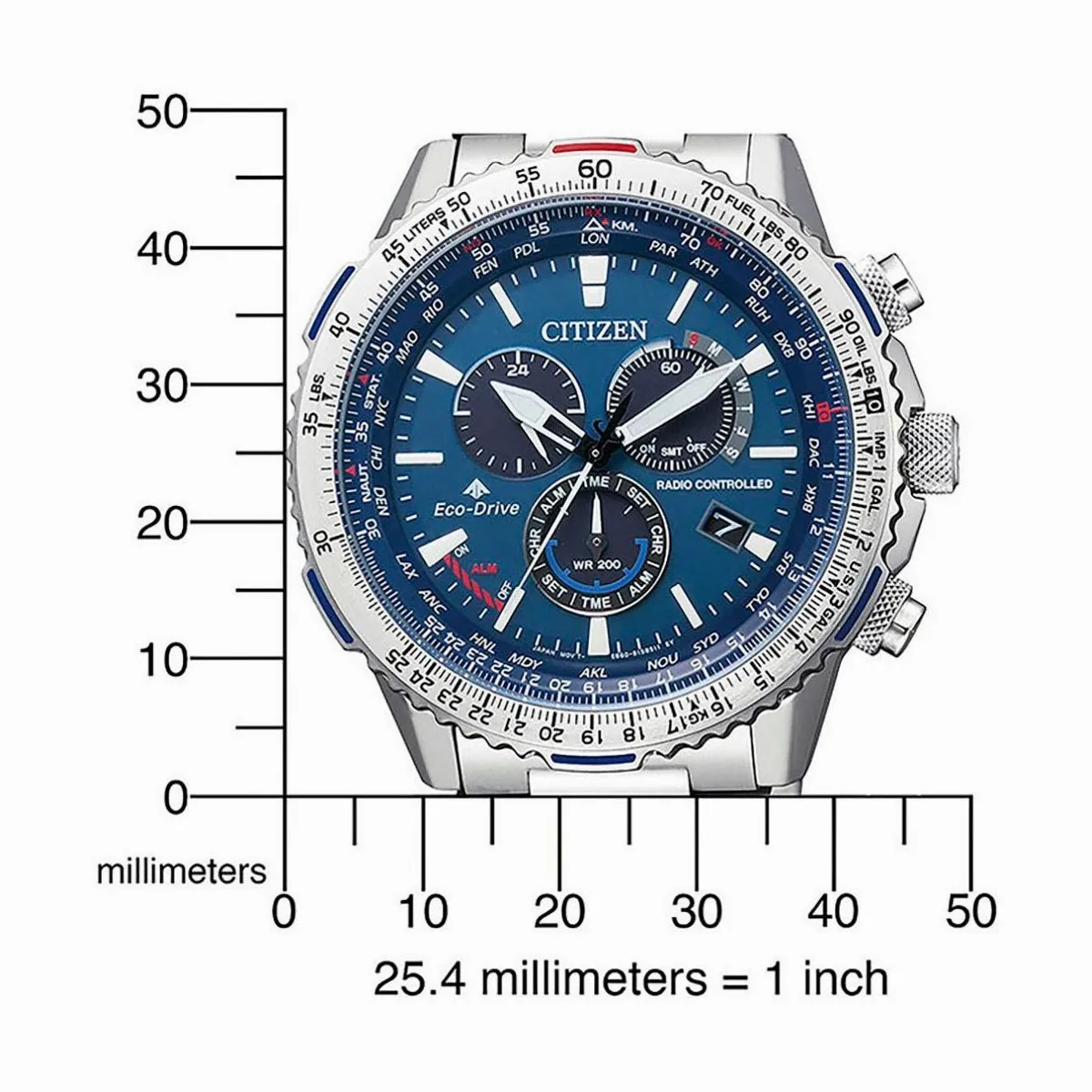 Citizen Funkchronograph Promaster Sky CB5000-50L, Solar, wasserdicht bis 20 bar, Stoppfunktion 4