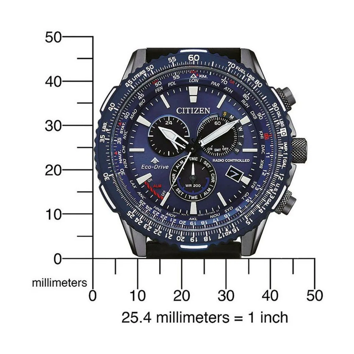 Citizen Funkchronograph Promaster Sky CB5006-02L, solarbetrieben, bis 20 bar wasserdicht, präzise Zeitmessung 2