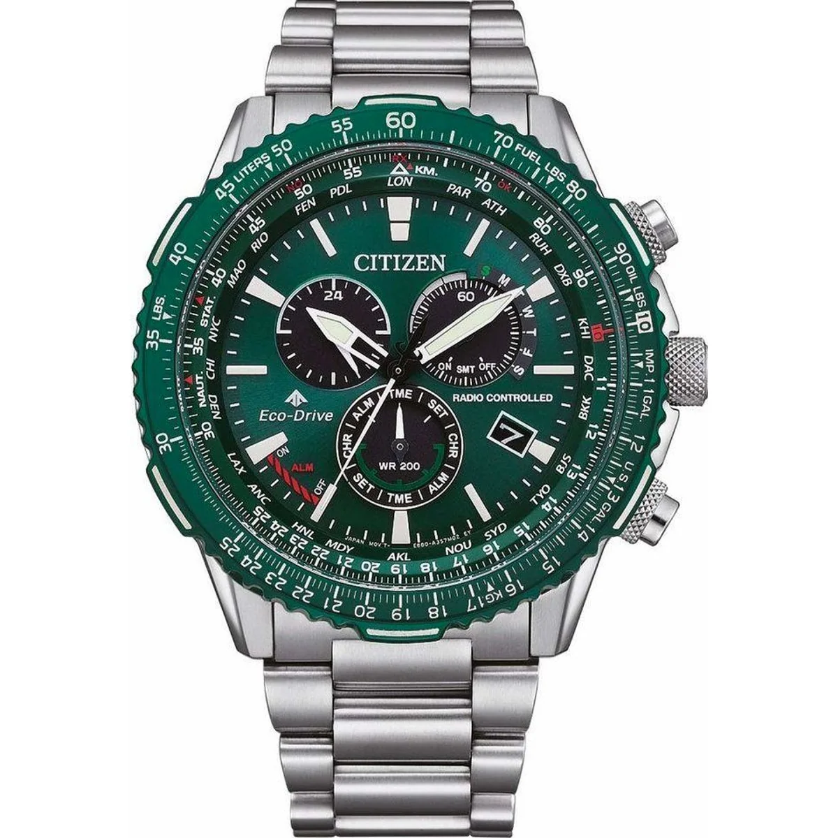 Citizen Promaster Sky CB5004-59W, Solar, bis 20 bar wasserdicht, Stoppfunktion
