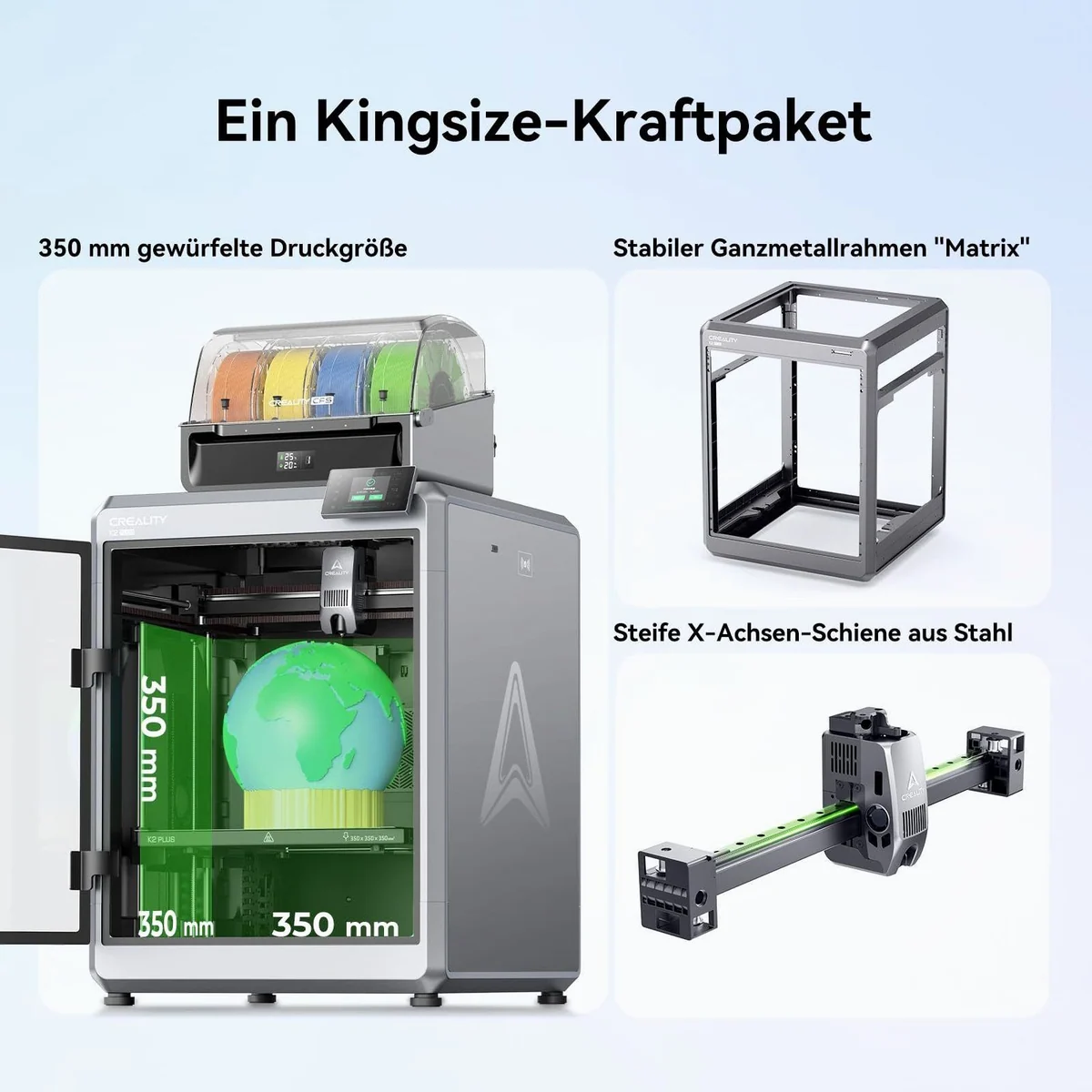 Creality 3D K2 Plus Combo, aktives Heizsystem, hohe Geschwindigkeit, 16-Farben-Druck 2