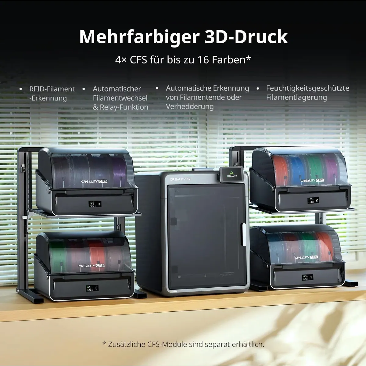 Creality 3D K2 Combo, 16 Farben Druck, 600 mm/s, KI-Kamera 2
