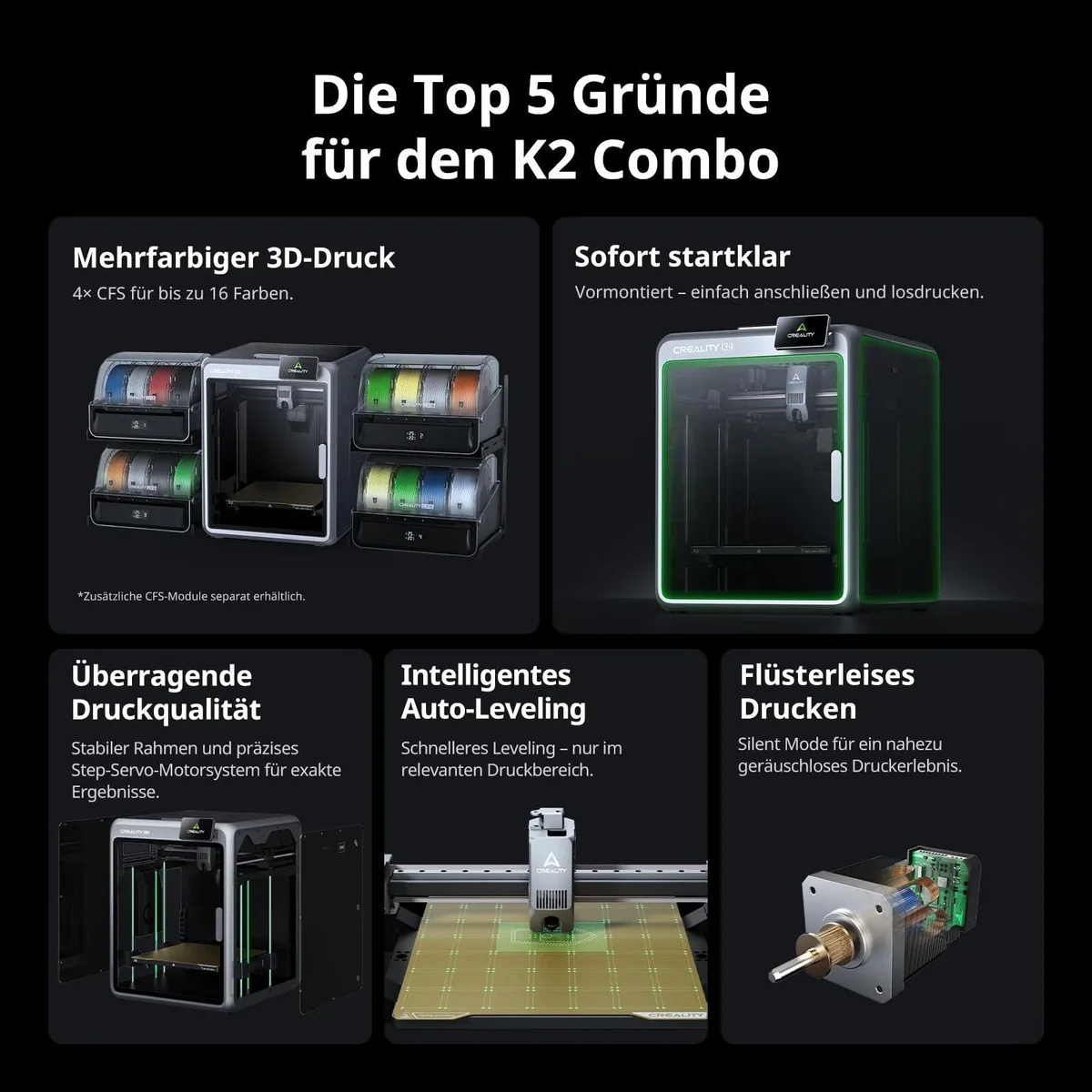 Creality 3D K2 Combo, 16 Farben Druck, 600 mm/s, KI-Kamera 4