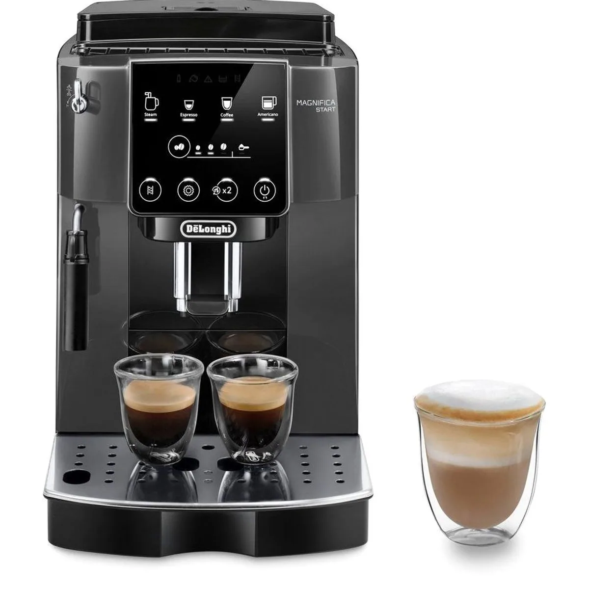 De'Longhi Magnifica Start ECAM220.22.GB, intuitives Bedienfeld, manuelle Milchaufschäumdüse, Aroma-Funktion