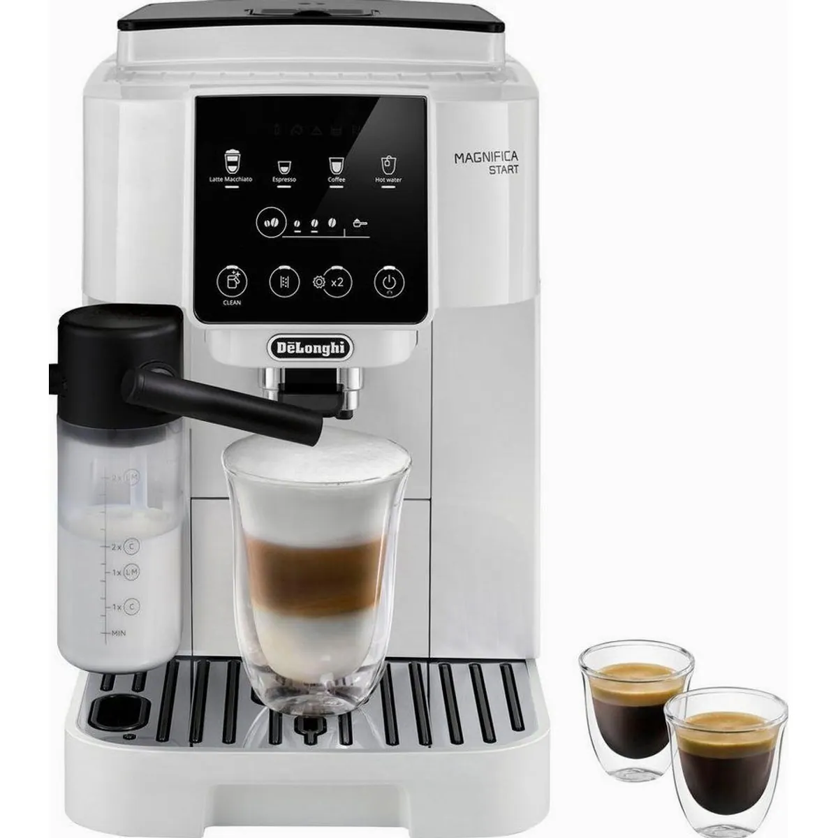 De'Longhi Kaffeevollautomat Magnifica Start ECAM220.61.W, 4 Rezepte, perfekter Milchschaum, einfache Bedienung